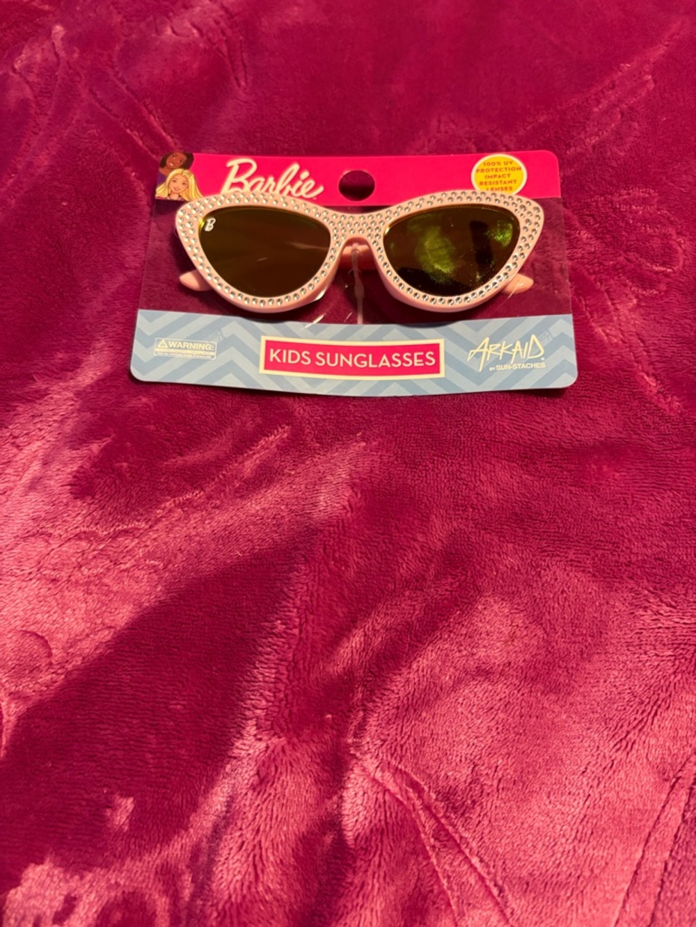 Barbie Pink Rhinestone Cat-Eye Kids Sunglasses